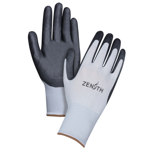 Gants l&eacute;gers enduits et respirants, 9/Grand, R&ecirc;vetement Mousse de nitrile, Calibre 13, Enveloppe en Polyester Ontario Packaging