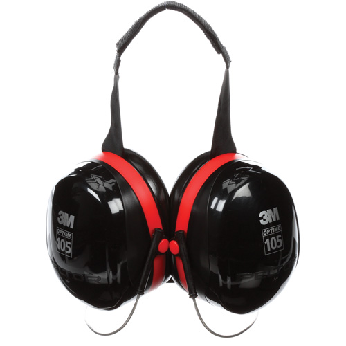 Serres-t&ecirc;tes de s&eacute;rie Peltor Optime 105, Cordon cervical, 29 NRR dB Ontario Packaging