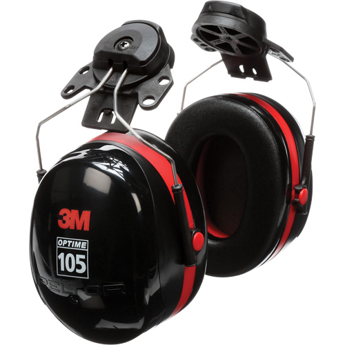 Serres-t&ecirc;tes de s&eacute;rie Peltor Optime 105, Fixation pour casque, 27 NRR dB Ontario Packaging