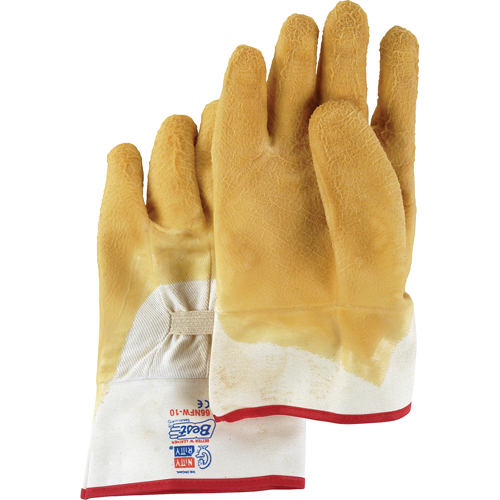 Gants enduits Nitty Gritty, 10/Grand, R&ecirc;vetement Latex de caoutchouc, Enveloppe en Coton Ontario Packaging