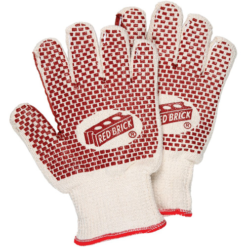 Gants r&eacute;versibles en tissu &eacute;ponge Red Brick, Coton, Deux c&ocirc;t&eacute;s, Calibre 10, Petit Ontario Packaging