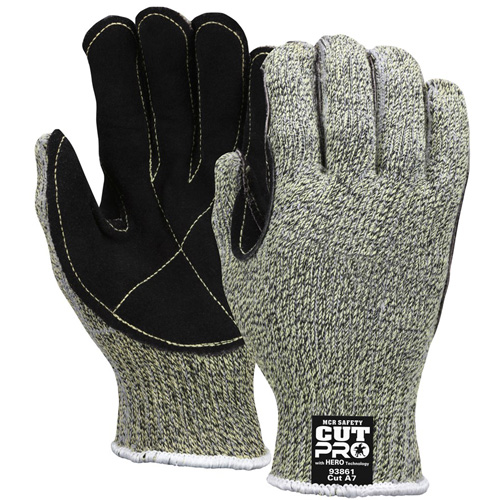 Hero Cut Resistant Gloves, Size Small/7, 7 Gauge, HDPE/Kevlar&reg;/Stainless Steel Shell, ANSI/ISEA 105 Level 4 Ontario Packaging