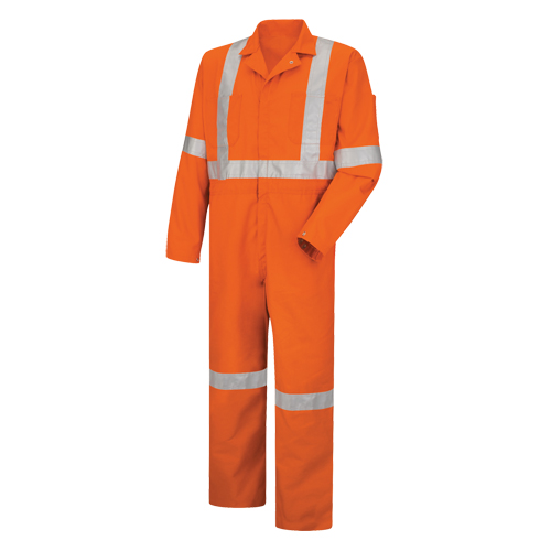 Combinaisons haute visibilit&eacute;, Hommes, Orange, Taille 38 Ontario Packaging