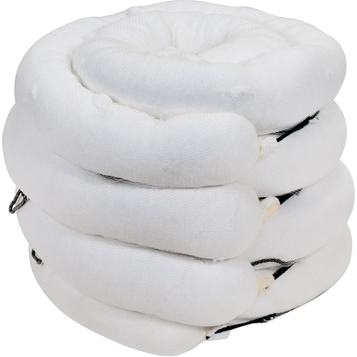 Premium Sorbent Boom, Oil Only, 10' L x 5" W, 35 Gal. Absorbancy, 4 /Pack Ontario Packaging