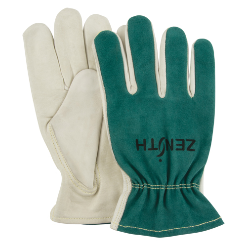Driver's Gloves, Medium, Grain Cowhide Palm Ontario Packaging