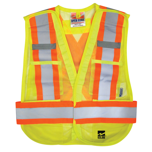 Open Road&reg; Tear Away Vest , High Visibility Lime-Yellow, Polyester Ontario Packaging