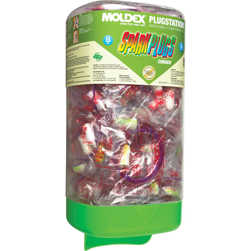 Distributeur PlugStation avec bouchons d'oreille SparkPlugs &agrave; cordon Ontario Packaging