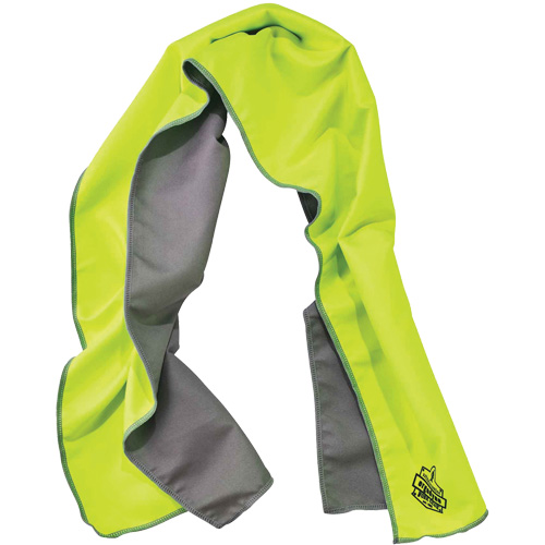 Serviette de refroidissement en microfibre Chill-Its 6602MF, Lime haute visibilit&eacute; Ontario Packaging