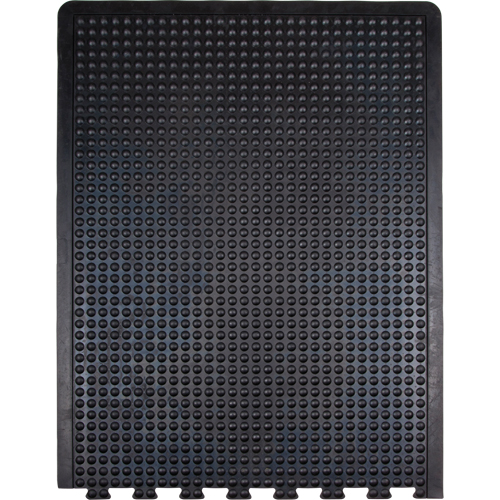 Anti-Fatigue Dome Matting, Bubbled, 3' x 4' x 1/2", Black, Rubber Ontario Packaging