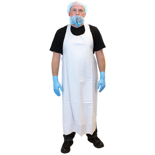 Vinyl Aprons, Vinyl, White, 35" W x 45" L Ontario Packaging