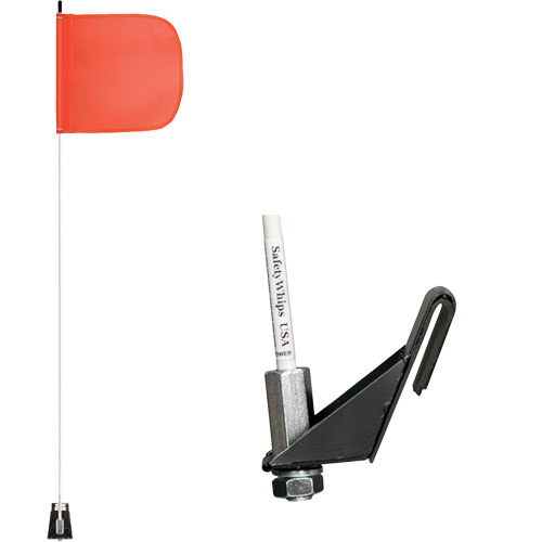 Safety Whip&reg; Light-Duty Whips, Window Mount, 5' High, Orange Ontario Packaging