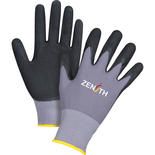 Gants ZX-1 de premi&egrave;re qualit&eacute; compatibles avec les &eacute;crans tactiles, 11/2T-Grand, R&ecirc;vetement Nitrile/Mousse de nitrile, Calibre 15, Enveloppe en Nylon Ontario Packaging