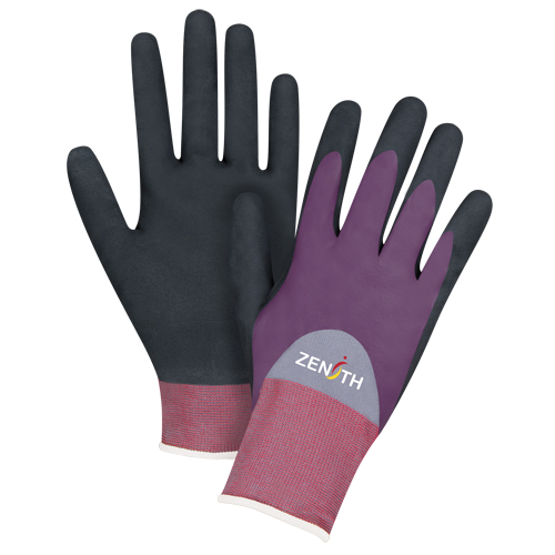 ZX-2 Premium Coated Gloves, 8/Medium, Nitrile/Foam Nitrile Coating, 18 Gauge, Nylon Shell Ontario Packaging