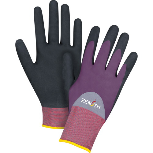 Gants enduits de premi&egrave;re qualit&eacute; ZX-2, 9/Grand, R&ecirc;vetement Nitrile/Mousse de nitrile, Calibre 18, Enveloppe en Nylon Ontario Packaging