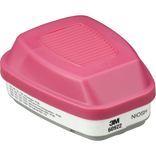 Cartouches pour respirateur s&eacute;rie 6000, Cartouche gaz/vapeur, Gaz acide/P100 Ontario Packaging