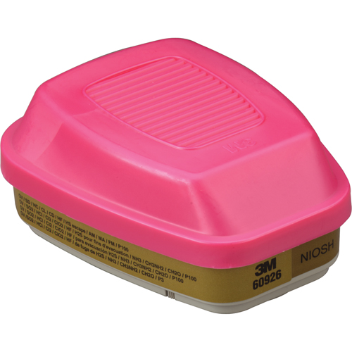 6000 Series Respirator Cartridges, Gas/Vapour Cartridge, Multi-Gas/Vapour/P100 Ontario Packaging