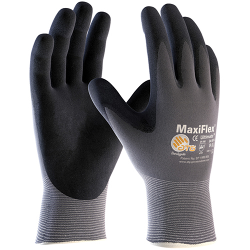 ATG MaxiFlex&reg; Ultimate Gloves, 6/X-Small, Foam Nitrile Coating, 15 Gauge, Nylon Shell Ontario Packaging