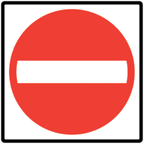 Panneau de signalisation entr&eacute;e interdite, 24" x 24", Aluminium, Pictogramme Ontario Packaging