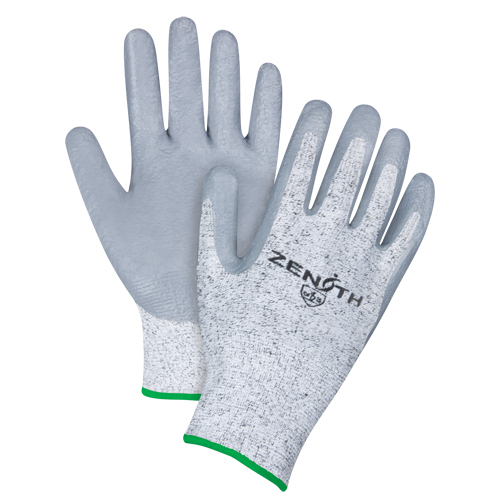 Seamless Stretch Cut-Resistant Gloves, Size Medium/8, 13 Gauge, Nitrile Coated, HPPE Shell, ANSI/ISEA 105 Level 2/EN 388 Level 3 Ontario Packaging