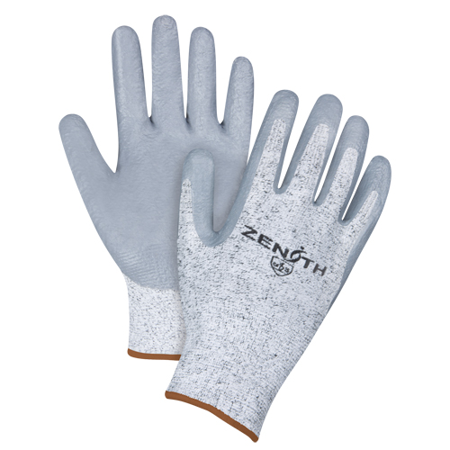 Gants &eacute;lastiques sans coutures r&eacute;sistants &agrave; la coupe, Taille Grand/9, Calibre 13, Rev&ecirc;tement Nitrile, Enveloppe en PEHP, ANSI/ISEA 105 niveau 2/EN 388 niveau 3 Ontario Packaging