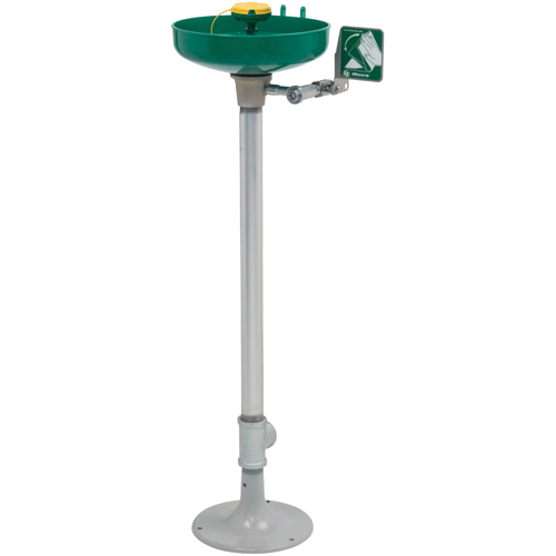 Poste de douche oculaire/faciale Axion, Installation Socle, Bol Plastique Ontario Packaging