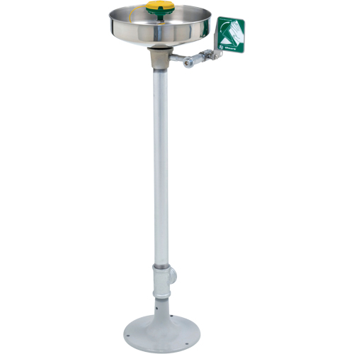Poste de douche oculaire/faciale Axion, Installation Socle, Bol Acier inoxydable Ontario Packaging