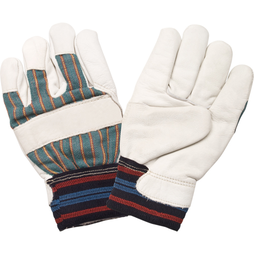Gant pour le travail doubl&eacute;s pour l'hiver r&eacute;sistant &agrave; l'abrasion, Grand, Paume en Cuir fleur de vache, Doublure en Molleton de coton Ontario Packaging