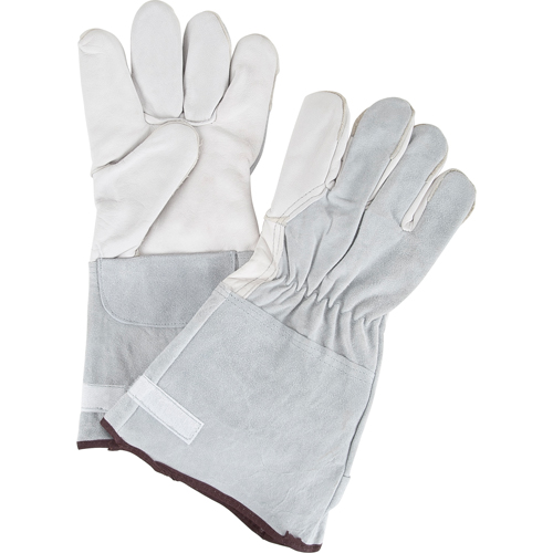 Gants de travail doubl&eacute;s pour l'hiver &agrave; dext&eacute;rit&eacute; ultime, Grand, Paume en Cuir fleur de ch&egrave;vre, Doublure en Molleton Ontario Packaging