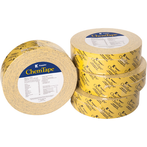 ChemTape&reg; Chemical-Resistant Tape, 50.8 mm (2") x 50 m (164'), Yellow Ontario Packaging