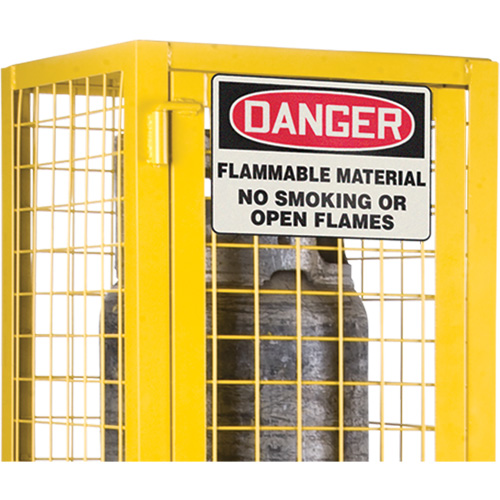 Armoire de s&eacute;curit&eacute; pour cylindres de gaz conforme aux normes de la CSA, nbre de bouteilles: 2, 17" , 17" , 69" , Jaune Ontario Packaging