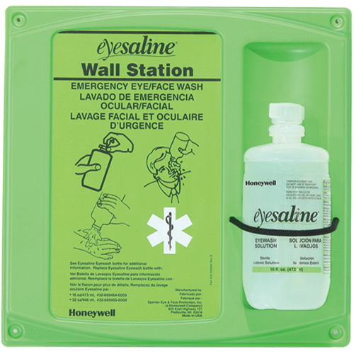 Support mural pour solution saline de douche oculaire, Simple Ontario Packaging