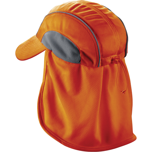 Chapeaux de refroidissement avec voiles pour le cou Chill-Its 6650, Orange haute visibilit&eacute; Ontario Packaging