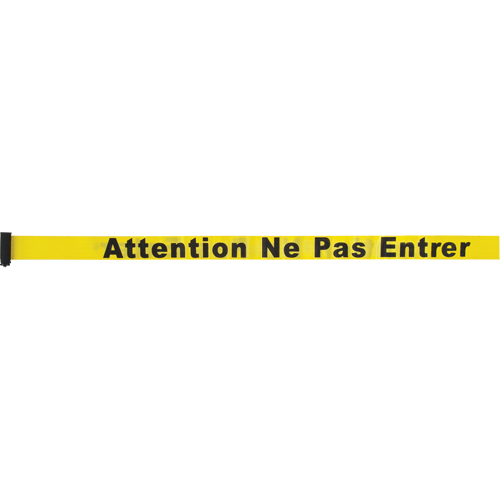 Cartouche de ruban pour assembler votre propre barri&egrave;re de contr&ocirc;le des foules, Attention ne pas entrer, 7', Ruban Jaune Ontario Packaging