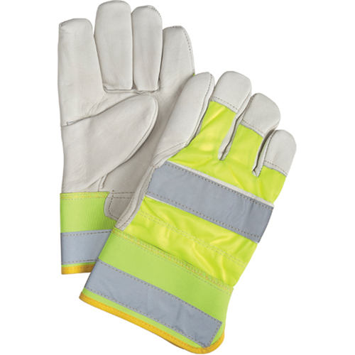 Gants d'ajusteur orange haute visibilit&eacute; &agrave; chaleur sup&eacute;rieure, Grand, Paume en Cuir fleur de vache, Doublure en Thinsulate Ontario Packaging