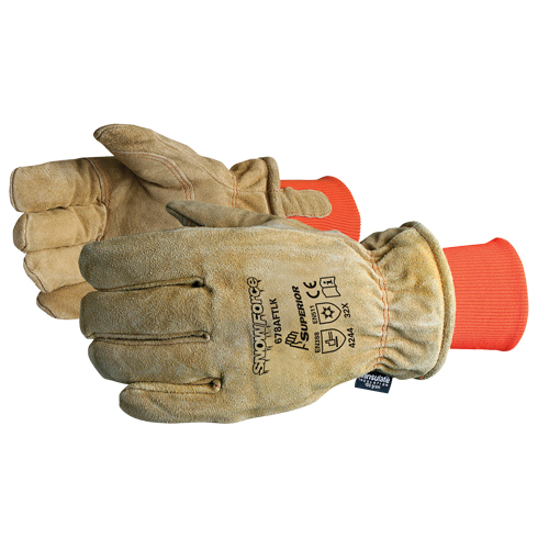 SnowForce Brown Freezer Glove, One Size, Grain Cowhide Palm, Thinsulate Inner Lining Ontario Packaging