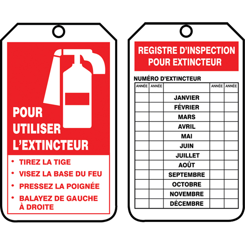 Inspection Tags, Plastic, 3-1/8" W x 5-7/8" H, French Ontario Packaging