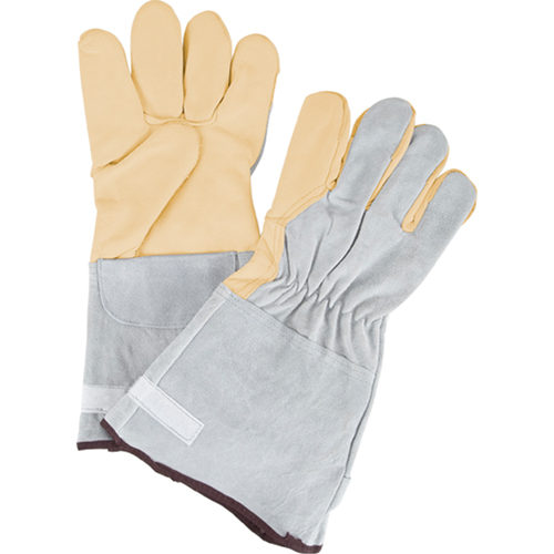 Standard-Duty Snug Wrist Work Gloves, Large, Grain Cowhide Palm Ontario Packaging