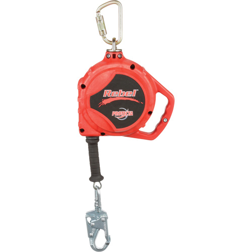 Cordage de s&eacute;curit&eacute; autor&eacute;tractable Rebel, 33', Acier galvanis&eacute;, Pivotant Ontario Packaging