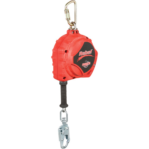 Cordage de s&eacute;curit&eacute; autor&eacute;tractable Rebel, 33', Acier galvanis&eacute;, Pivotant Ontario Packaging