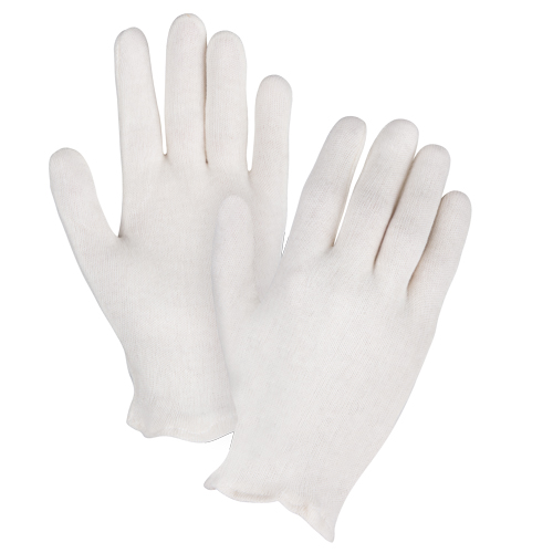 Mediumweight Inspection Gloves, Poly/Cotton, Hemmed Cuff, Men's Ontario Packaging