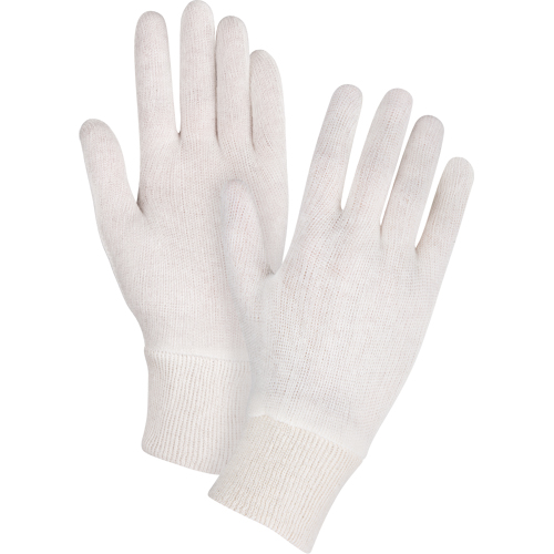 Mediumweight Inspection Gloves, Poly/Cotton, Knit Wrist Cuff, Ladies Ontario Packaging