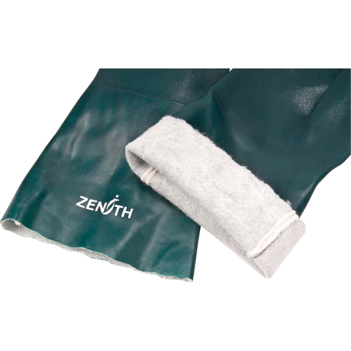 Gants verts &agrave; double enduit, 14" lo, PVC, Doublure en Jersey de coton, 70 mils Ontario Packaging