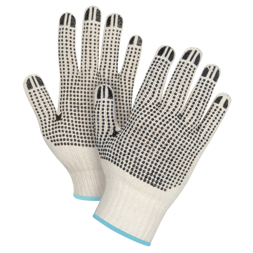 Gants tricot&eacute;s de poids lourd &agrave; deux c&ocirc;t&eacute;s avec pois, Poly/coton, Deux c&ocirc;t&eacute;s, Calibre 7, T-Grand Ontario Packaging