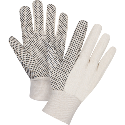 Cotton Canvas Dotted Palm Gloves, 8 oz., Small Ontario Packaging