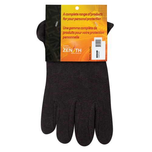 Gants de jersey, Grand, Brun, Molleton rouge, &agrave; enfiler Ontario Packaging