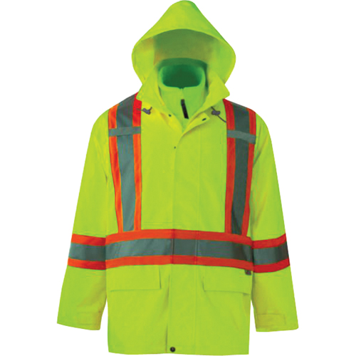 Vestes de s&eacute;curit&eacute; 3 en 1 Journeyman, Polyester, Jaune lime haute visibilit&eacute;, Petit Ontario Packaging