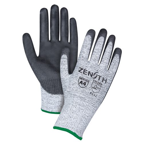 Gants &eacute;lastiques sans coutures r&eacute;sistants &agrave; la coupe, Taille Moyen/8, Calibre 13, Rev&ecirc;tement Polyur&eacute;thane, Enveloppe en PEHP, ANSI/ISEA 105 niveau 4/EN 388 niveau 5 Ontario Packaging