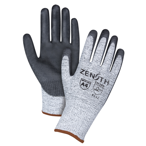 Gants &eacute;lastiques sans coutures r&eacute;sistants &agrave; la coupe, Taille Grand/9, Calibre 13, Rev&ecirc;tement Polyur&eacute;thane, Enveloppe en PEHP, ANSI/ISEA 105 niveau 4/EN 388 niveau 5 Ontario Packaging