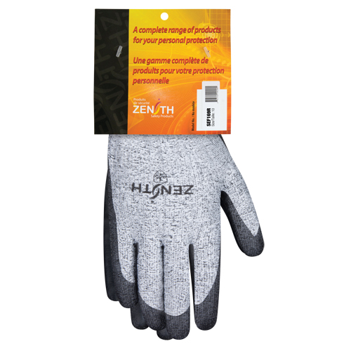 Seamless Stretch Cut-Resistant Gloves, Size 10, 13 Gauge, Polyurethane Coated, HPPE Shell, EN 388 Level 5 Ontario Packaging