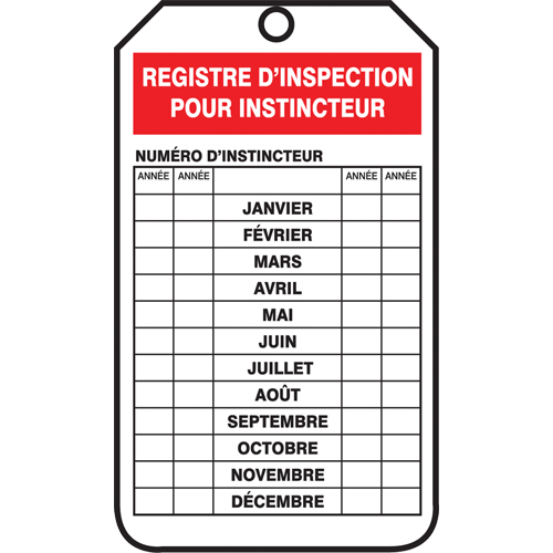 Inspection Tags, Plastic, 3-1/8" W x 5-7/8" H, French Ontario Packaging